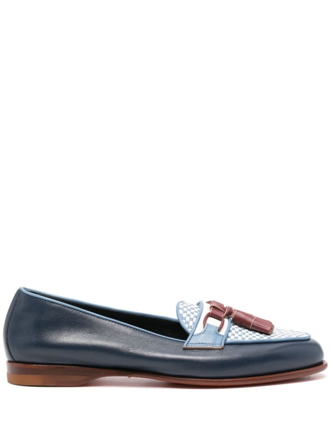 Santoni лоферы Andrea с кисточками, синий