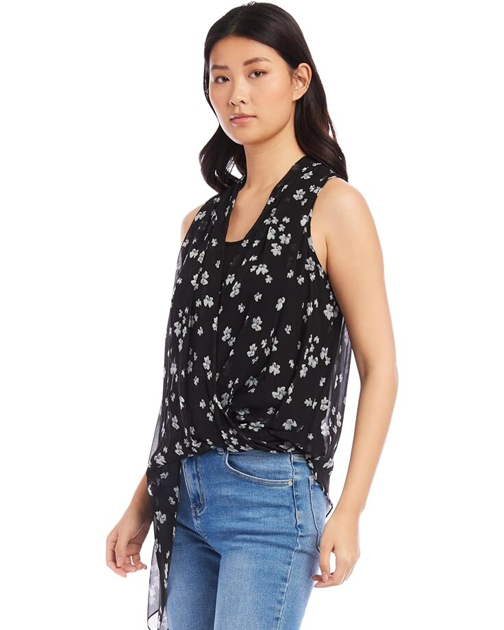 

Топ Karen Kane Asymmetric Hem Top, цвет Print