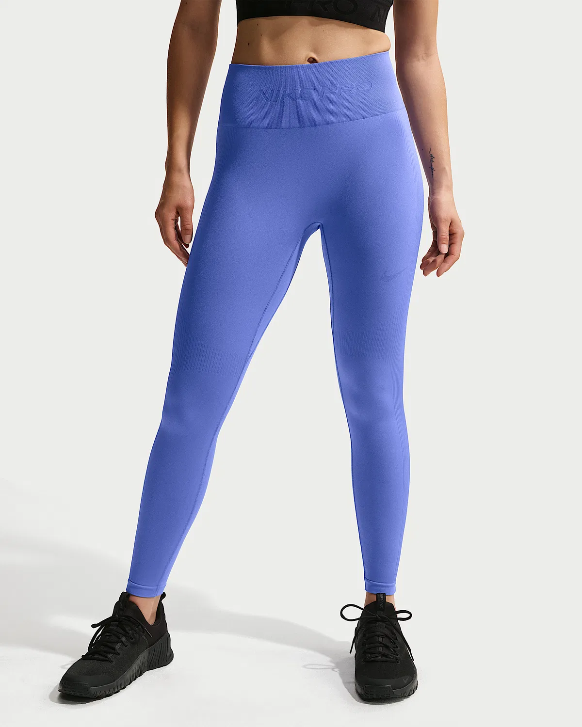 Женские леггинсы Nike Pro Seamless с высокой посадкой 7/8, Sapphire — фото 2