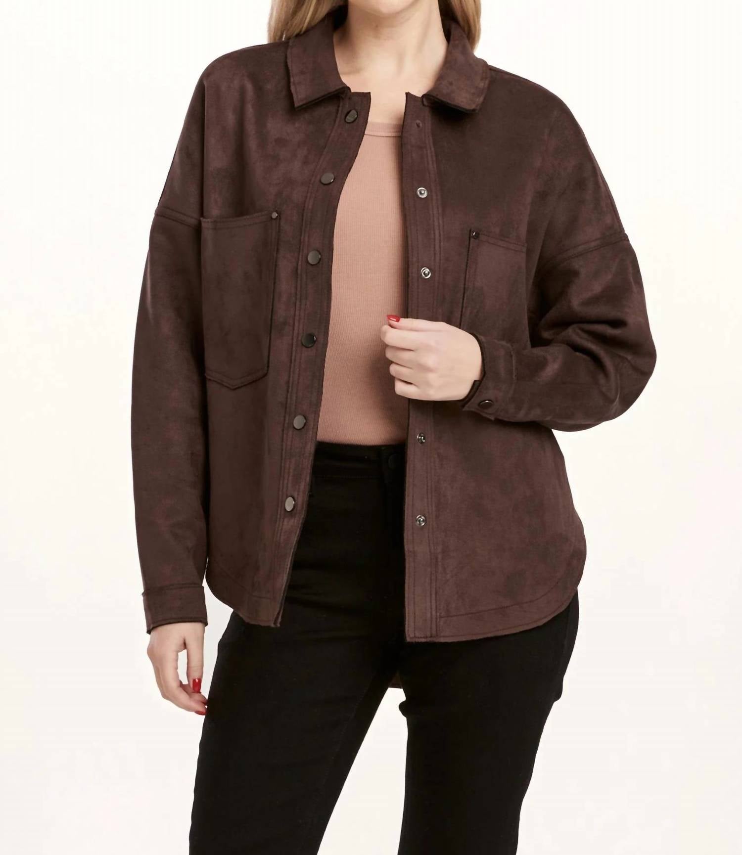 

Куртка-рубашка Gina Suede коричневого цвета DEAR JOHN DENIM