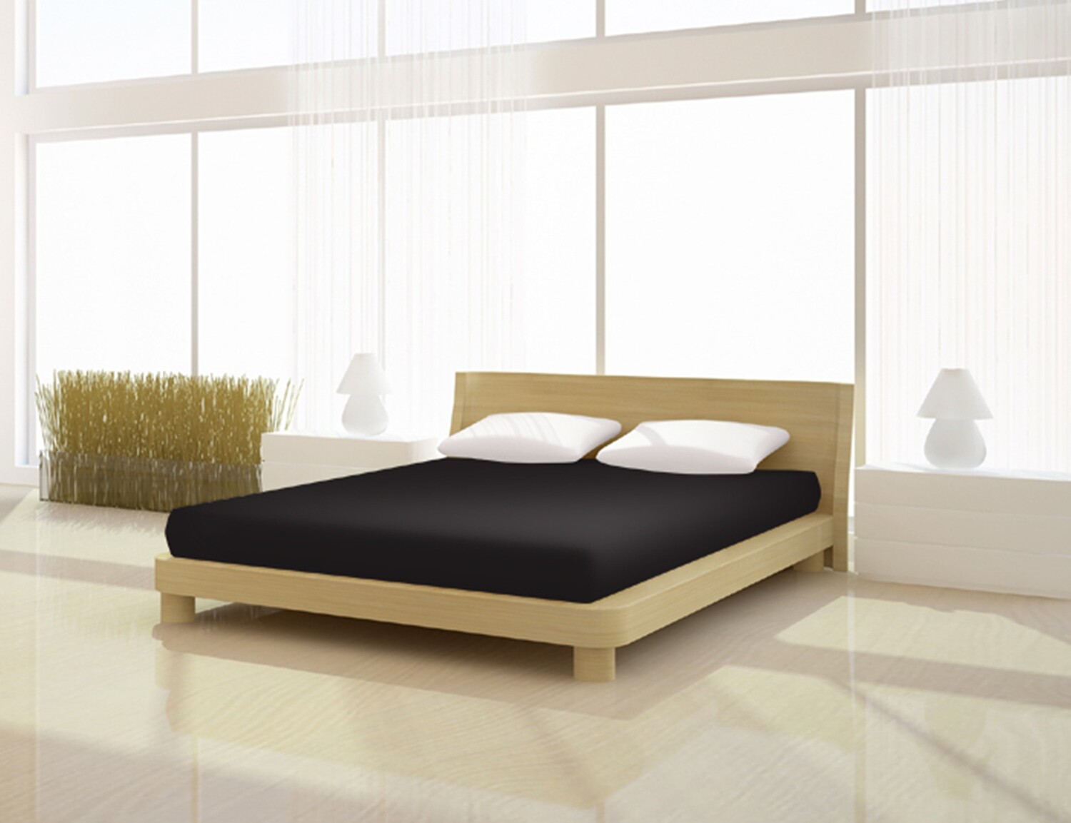 

Простыня Mr.Sandman Fein Jersey de luxe 140 160 x 200 см, черный