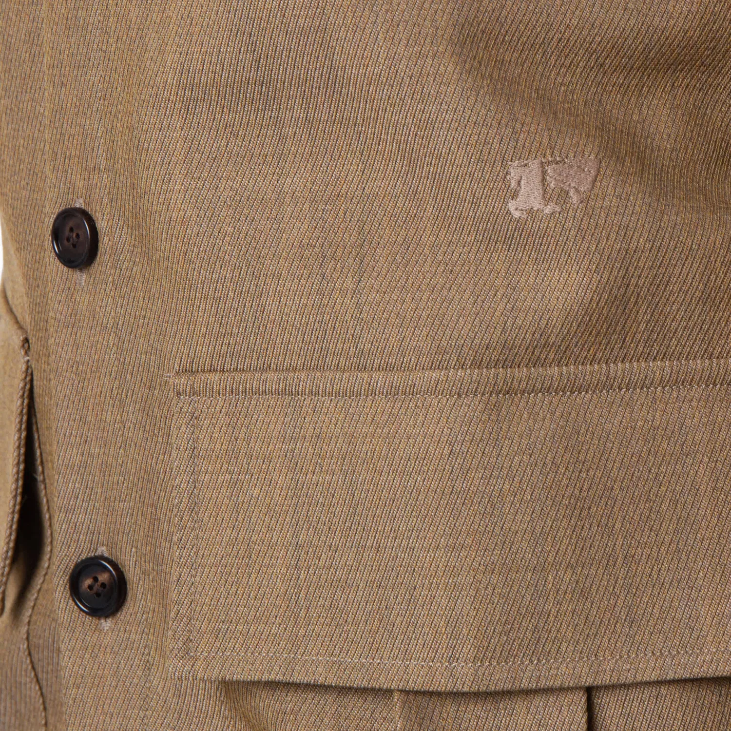 Рубашка-куртка Burberry с поясом и пуговицами, Beige/Honey — фото 2