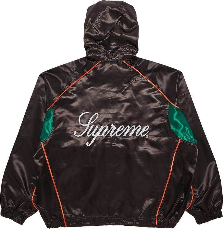 Спортивная куртка Supreme Satin Hooded 'Brown', коричневый — фото 2