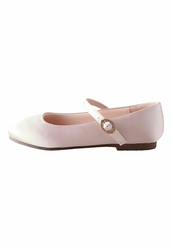 Балетки с ремешком на щиколотке Next, Pink Satin Resistant