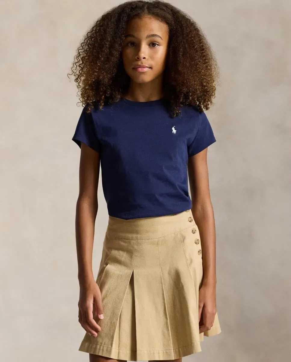 Детская футболка из хлопкового трикотажа Polo Ralph Lauren, темно-синий