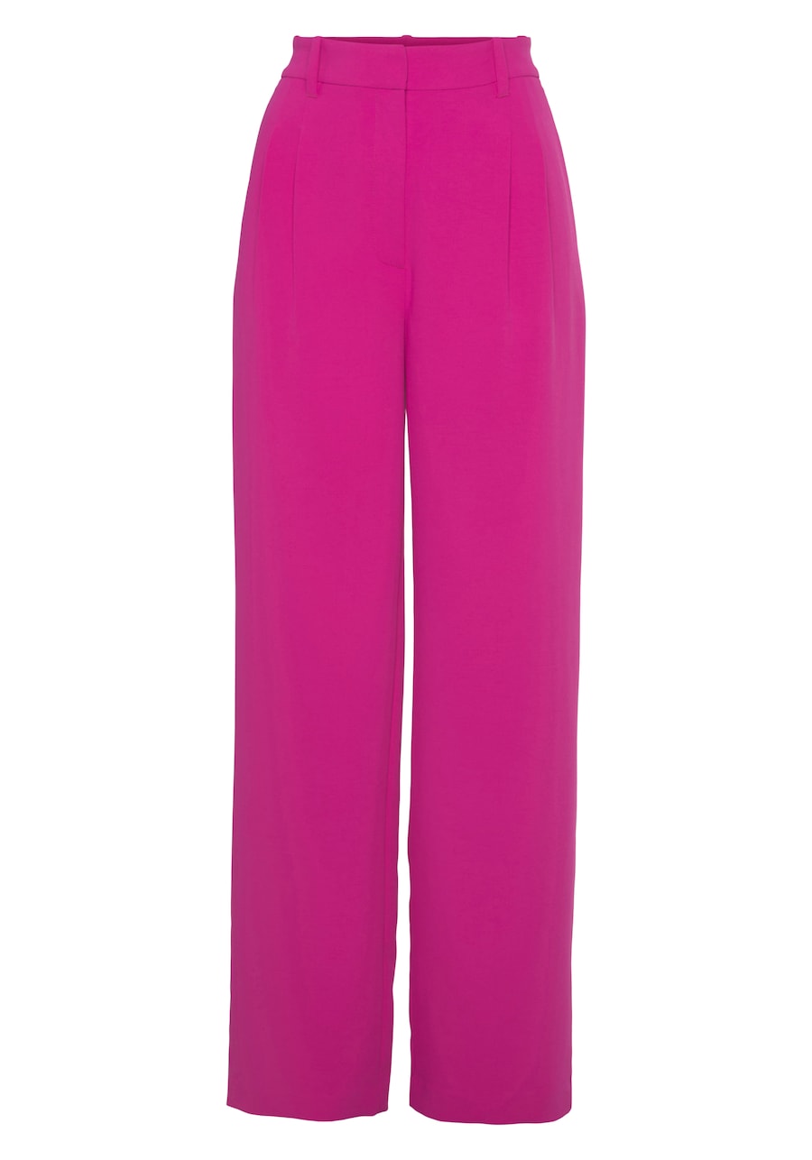 

Свободные брюки со складками спереди LASCANA, фуксия
