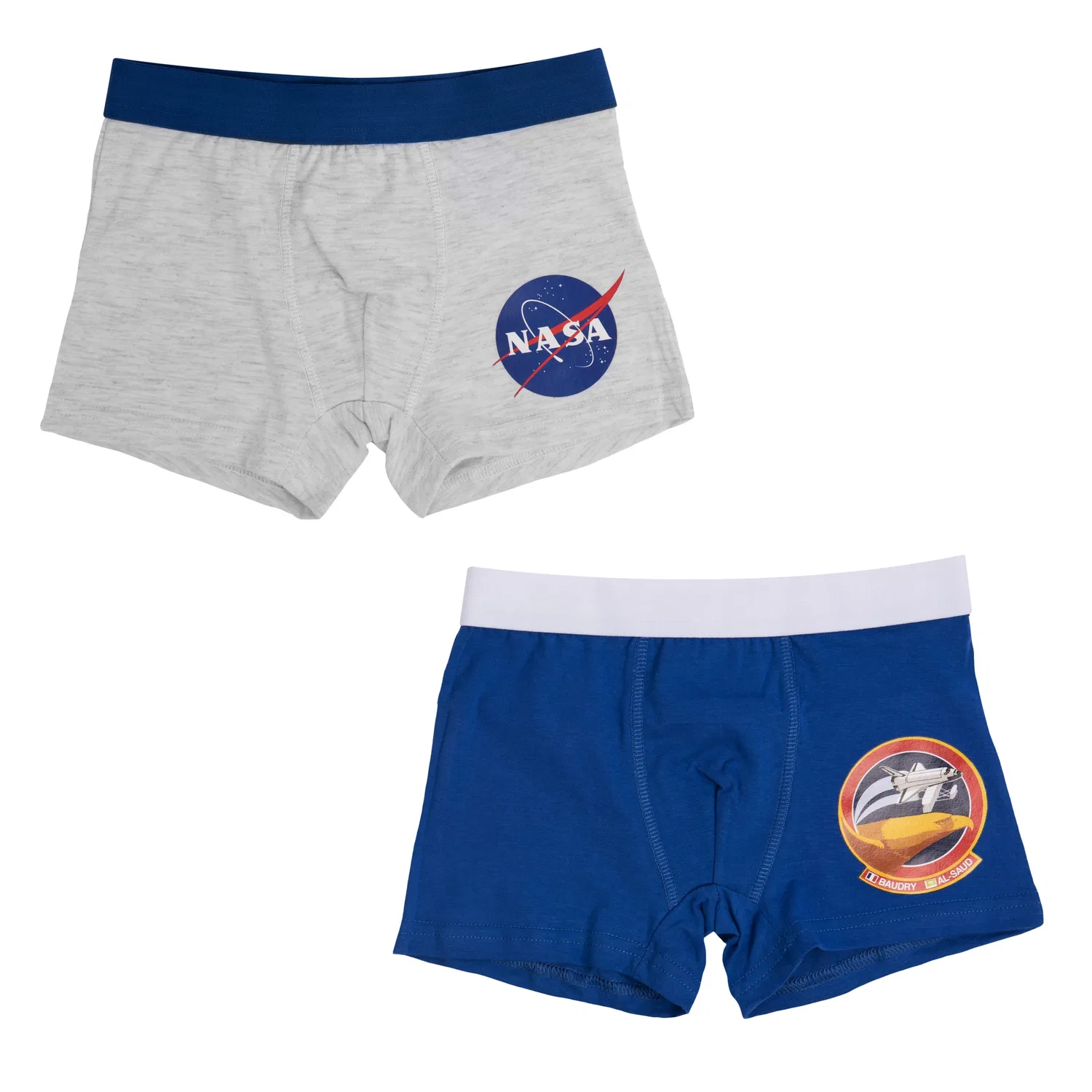 Боксеры 2-Pack, Nasa, синий/серый