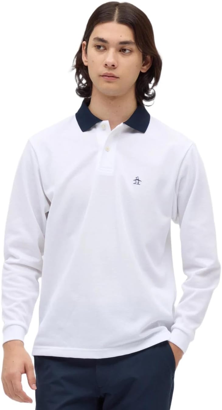 

Мужская поло-рубашка с длинными рукавами Le Coq Sportif, для священников, модная, японского производства, для гольфа, MG5FLS07M, белый