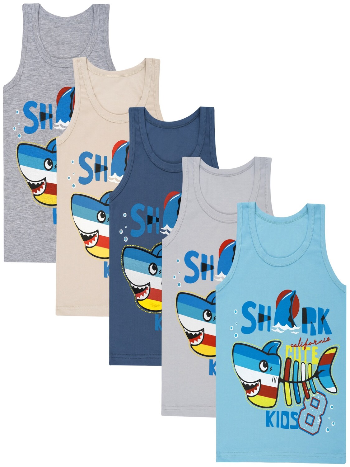 

LOREZA Майка 'Jungen Unterhemden Shark', мультиколор