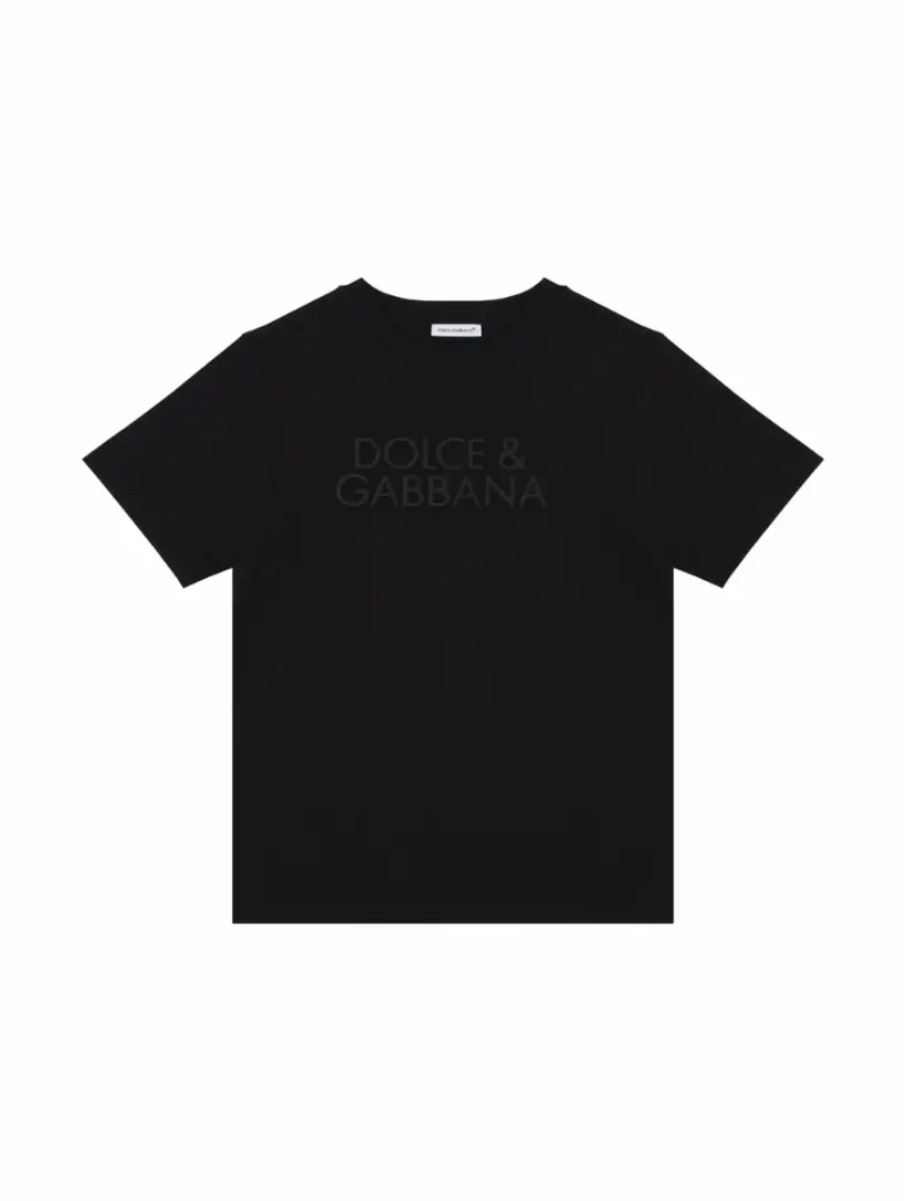 

Хлопковая футболка с логотипом Dolce&Gabbana, черный