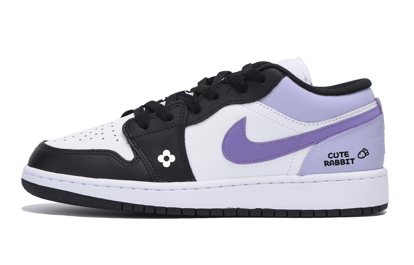 

Jordan Баскетбольные кроссовки Air 1 Low Top Vintage, мужские, белые, фиолетовые