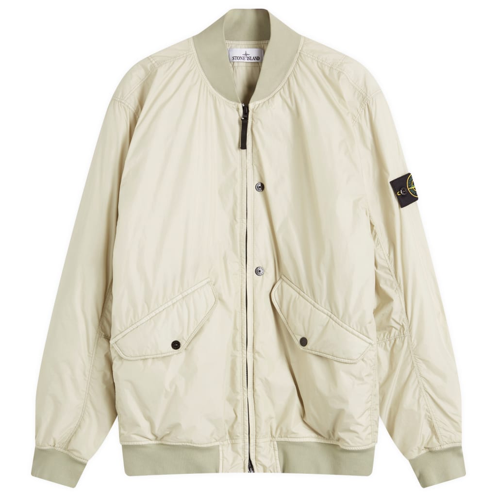 

Куртка-бомбер Crinkle Reps Primaloft-TC с эффектом креш Stone Island, цвет plaster