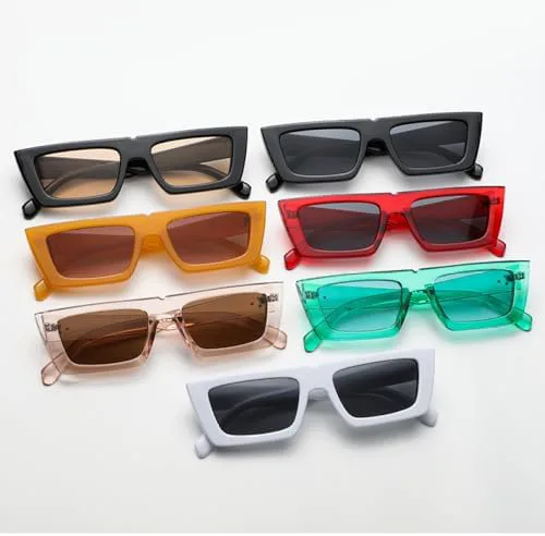 

Солнцезащитные очки прямоугольной формы в стиле ретро, ​​маленькие квадратные солнцезащитные очки, яркие очки для женщин (2027 год) MTZJH, Black Light Brown