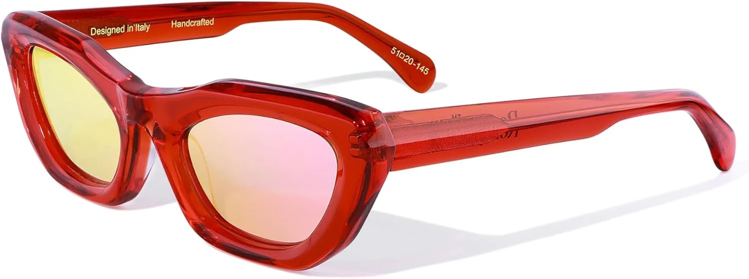 

Неполяризованные солнцезащитные очки «кошачий глаз» небольшого размера, оправа 145 мм, защита от УФ-излучения, ударопрочные нейлоновые линзы Roneyee, Ruby