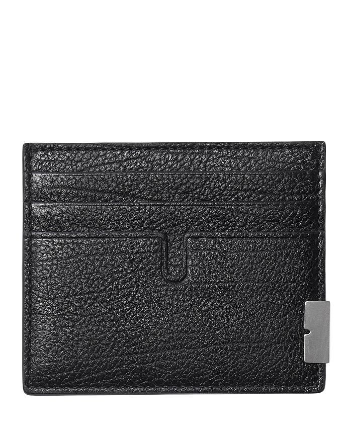 

Тонкий кожаный чехол для визиток Burberry Tall B Cut, черный
