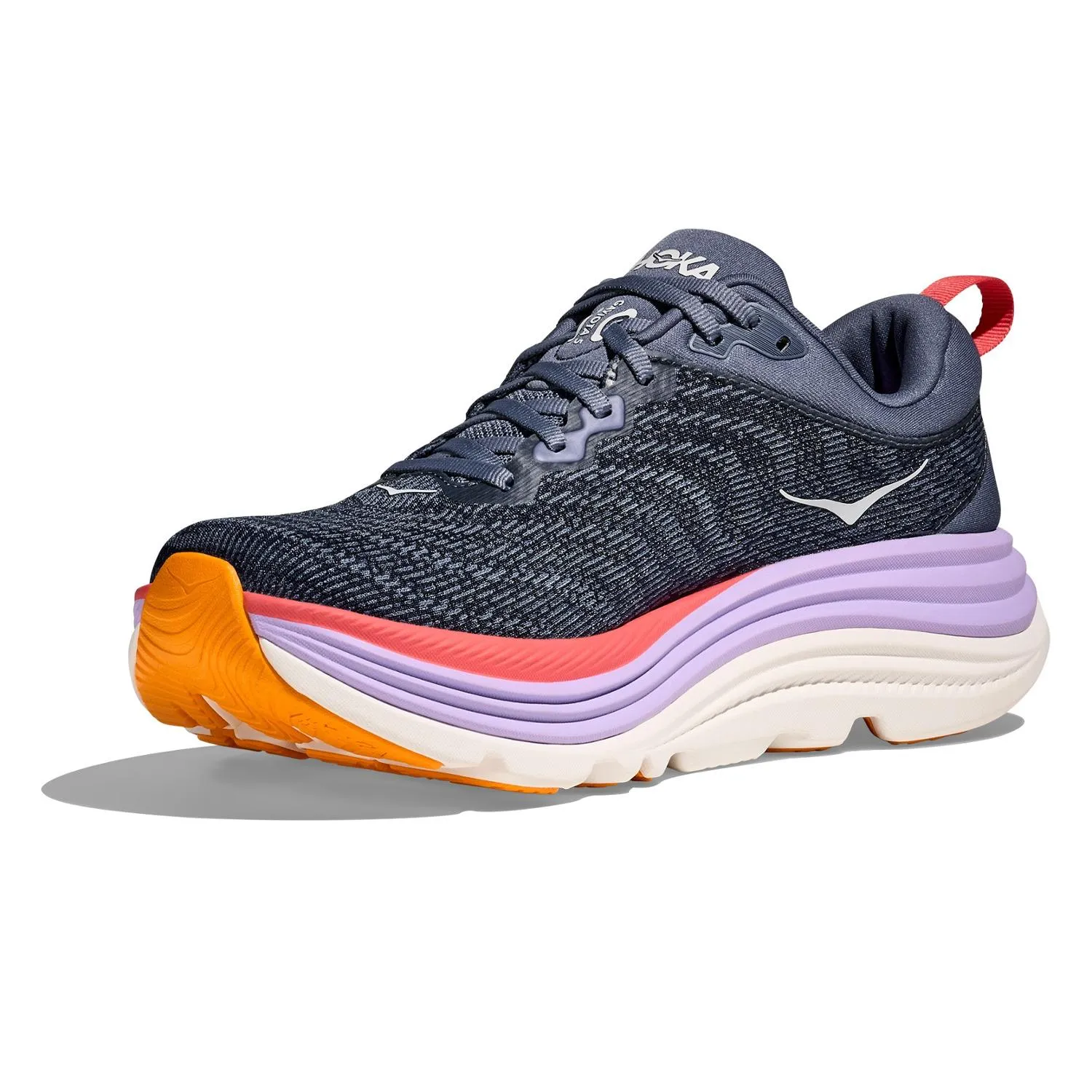 Женские кроссовки Gaviota 5 для бега по дороге HOKA, Anchor/Grapefruit — фото 4