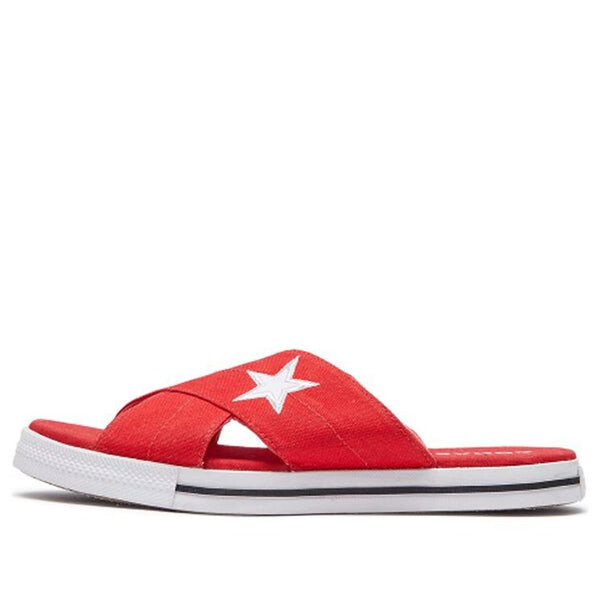 Тапочки one star slide 'red' Converse, красный