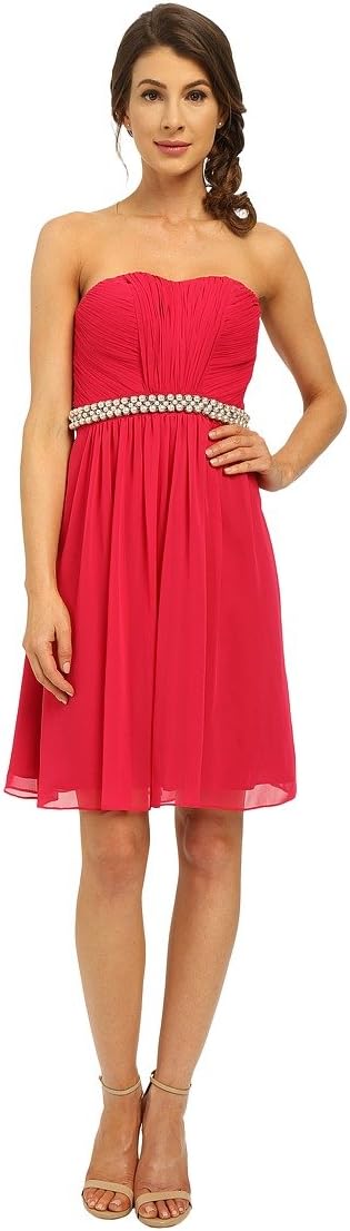 

Женское платье Calvin Klein без бретелек, облегающего кроя, с лифом, собранным на рюши, Fuchsia