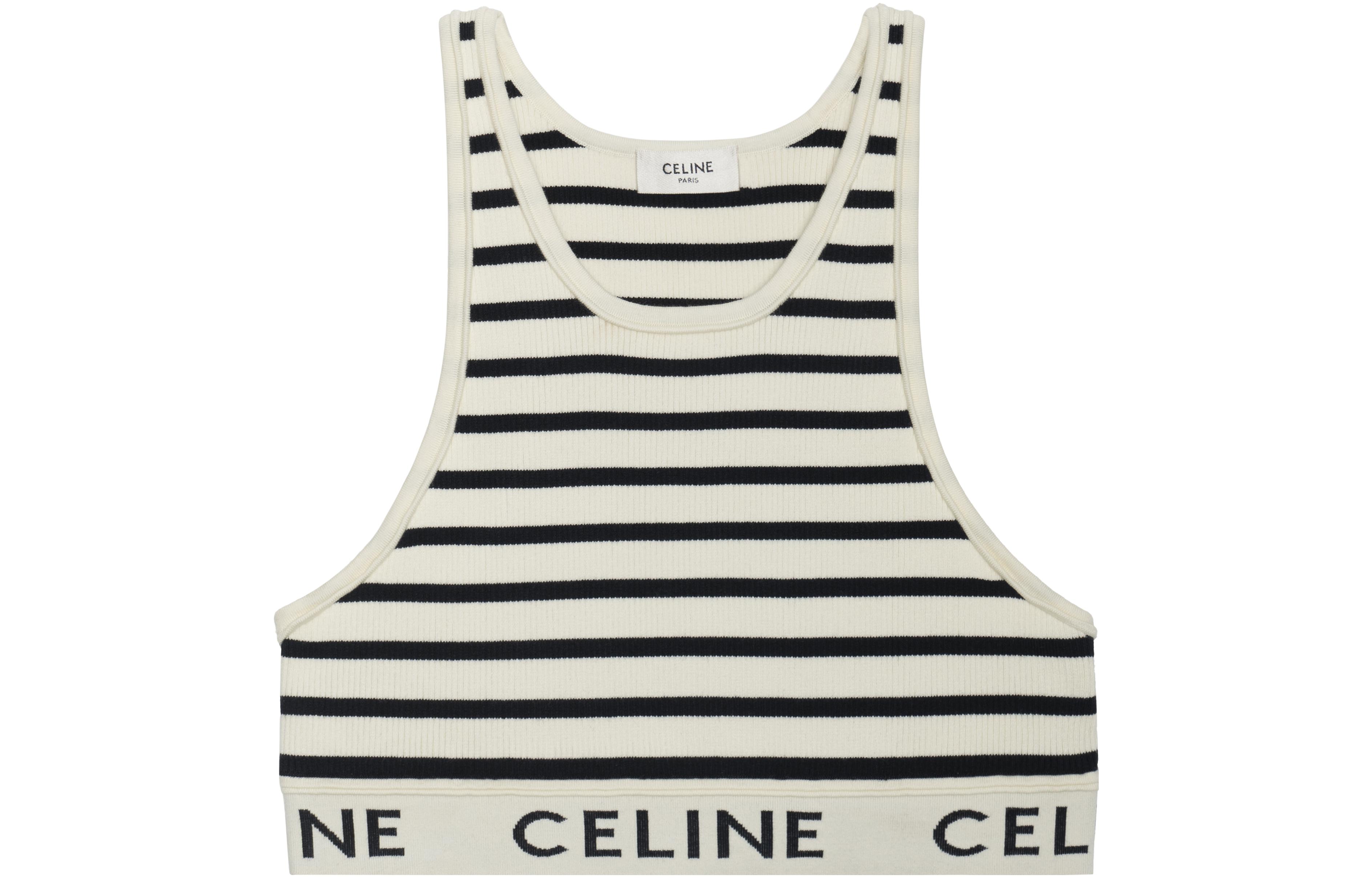 

Бюстгальтер в спортивной вязке CELINE, молочно-белый