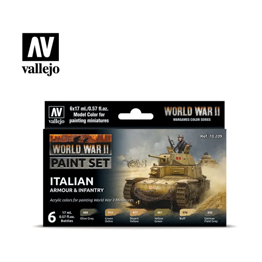 

Итальянская бронетехника и пехота, Paint Sets (Vallejo)