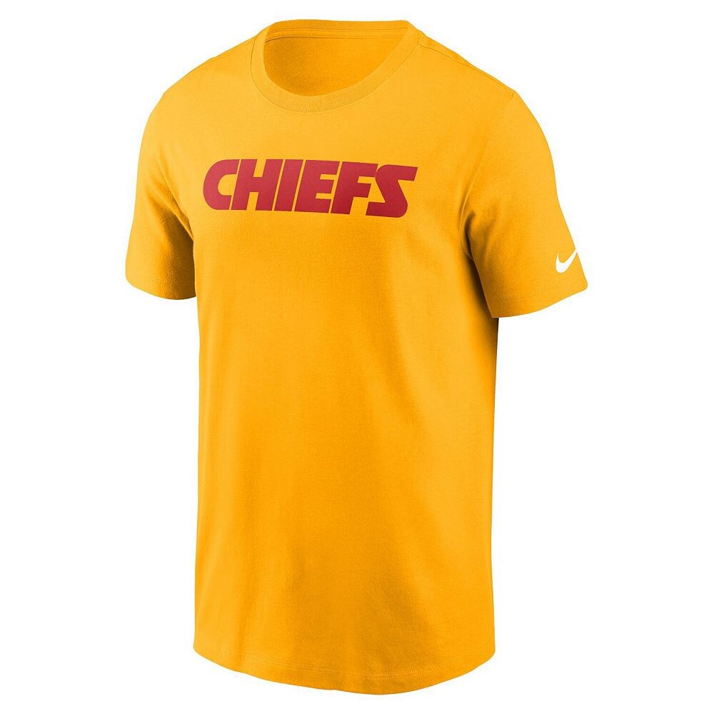 Мужская футболка Nike Gold Kansas City Chiefs Primetime Wordmark Essential, цвет Chf Gold — фото 3