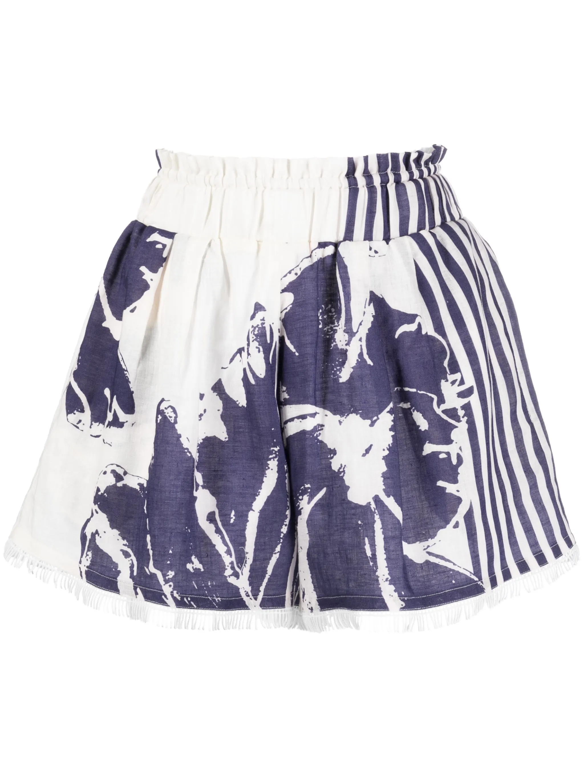 

Шорты с цветочным принтом Silvia Tcherassi, синий