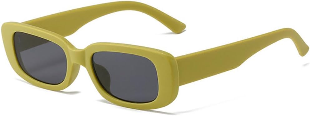 

Ретро-солнцезащитные очки небольшого размера для мужчин и женщин, модные винтажные солнцезащитные очки в прямоугольной оправе с защитой от УФ-излучения UV400 для активного отдыха на природе TYUVIVO, Green Gray