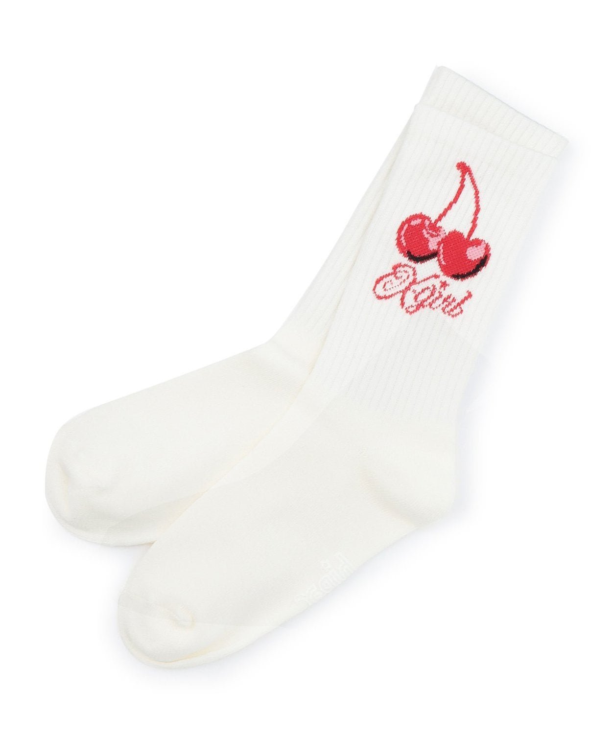 Носки Cherry Logo Crew Rib Socks X-girl Stages, Off white