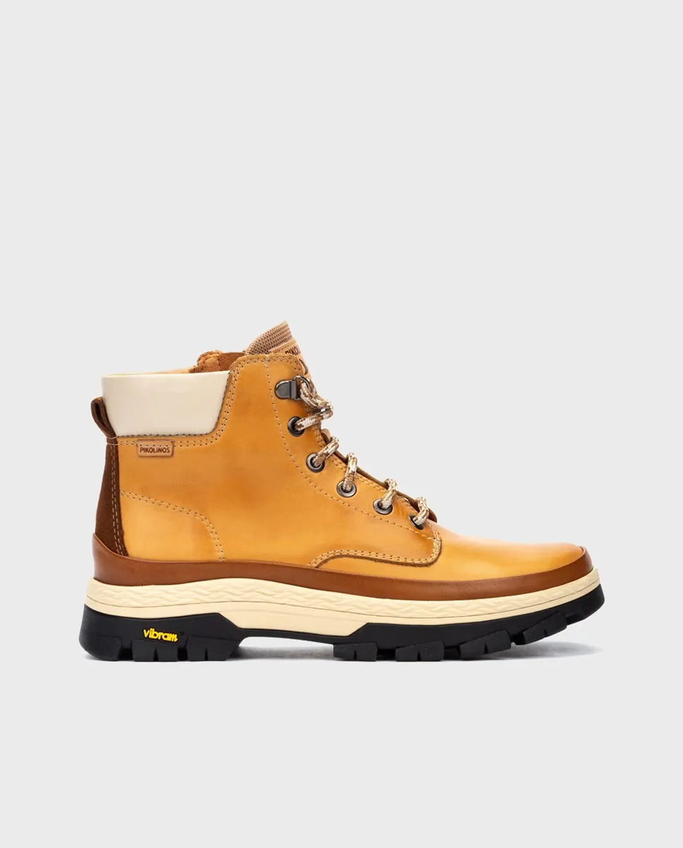 Унисекс кожаные ботинки с подошвой Vibram Pikolinos, горчичный