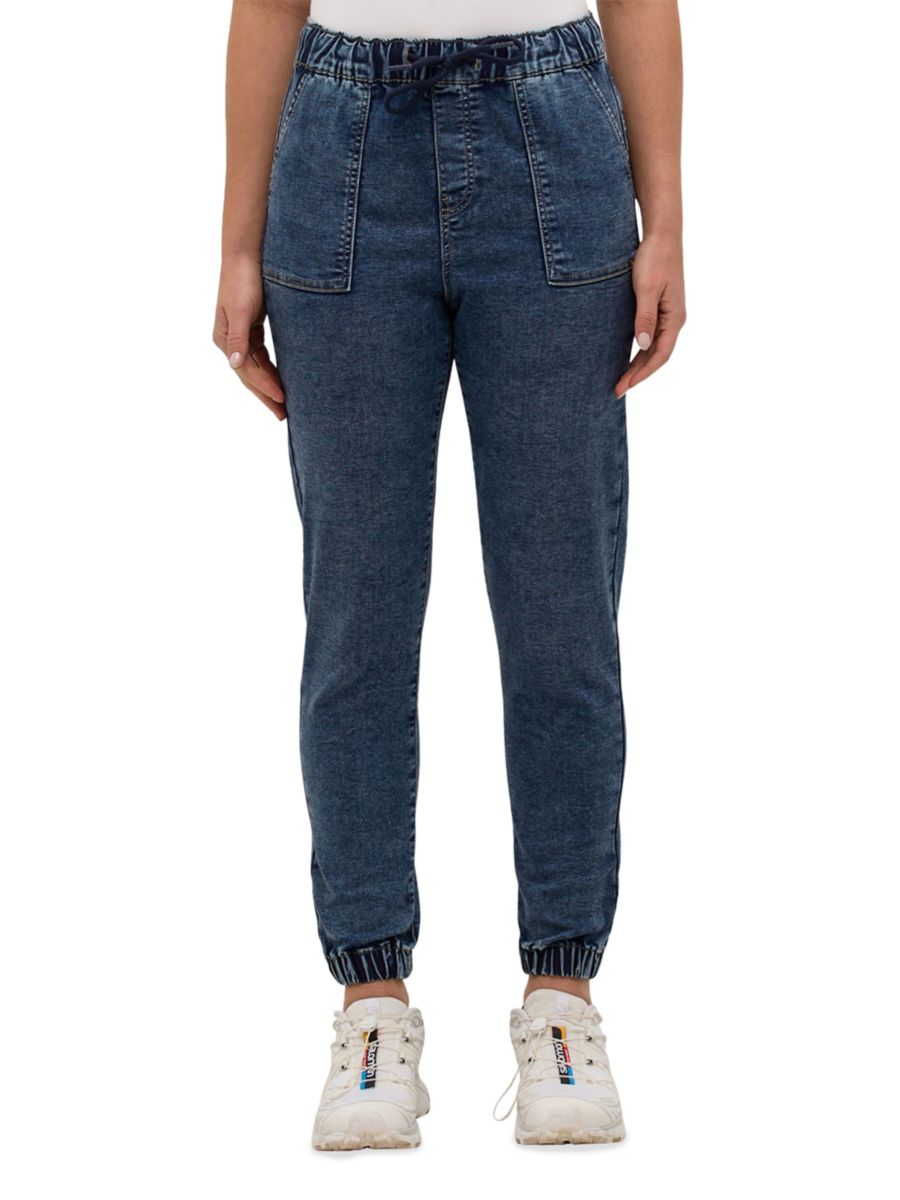 

Выцветшие джинсовые брюки-джоггеры Bench., цвет Medium Wash