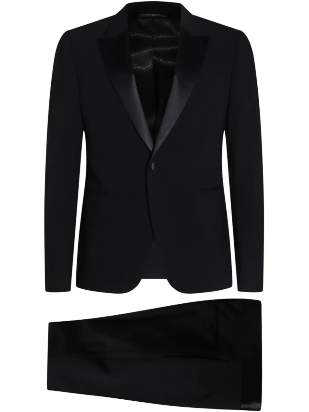 

Костюм с атласной отделкой Emporio Armani, черный