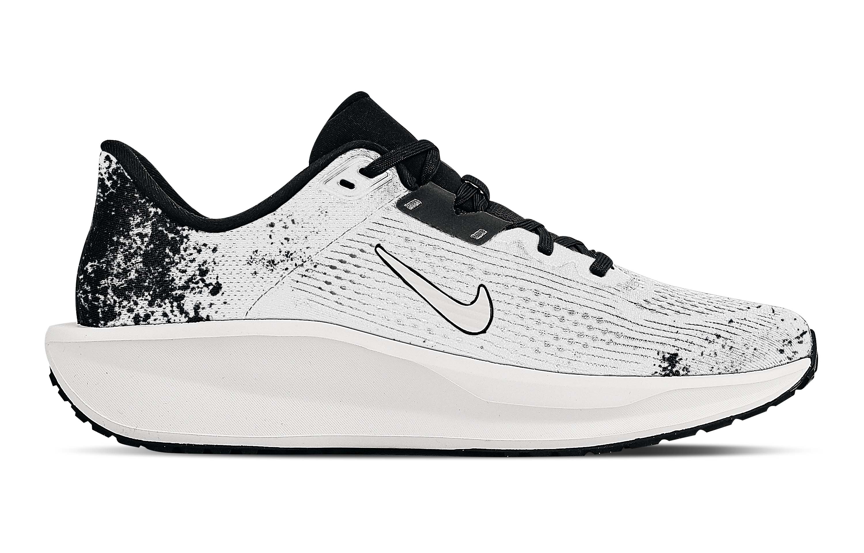Nike Кроссовки Quest 6 Rebound Low top Casual City Commuting Training Running Shoes мужские, черный, белый, розовый — фото 4