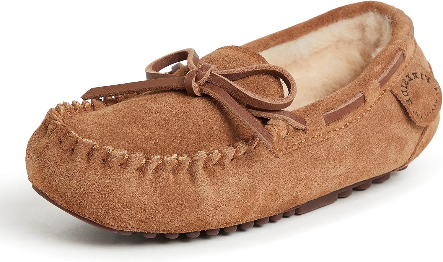 Мокасины Fireside от Dearfoams для детей и взрослых Parker из натуральной овчины для дома и улицы Fireside By Dearfoams, Chestnut