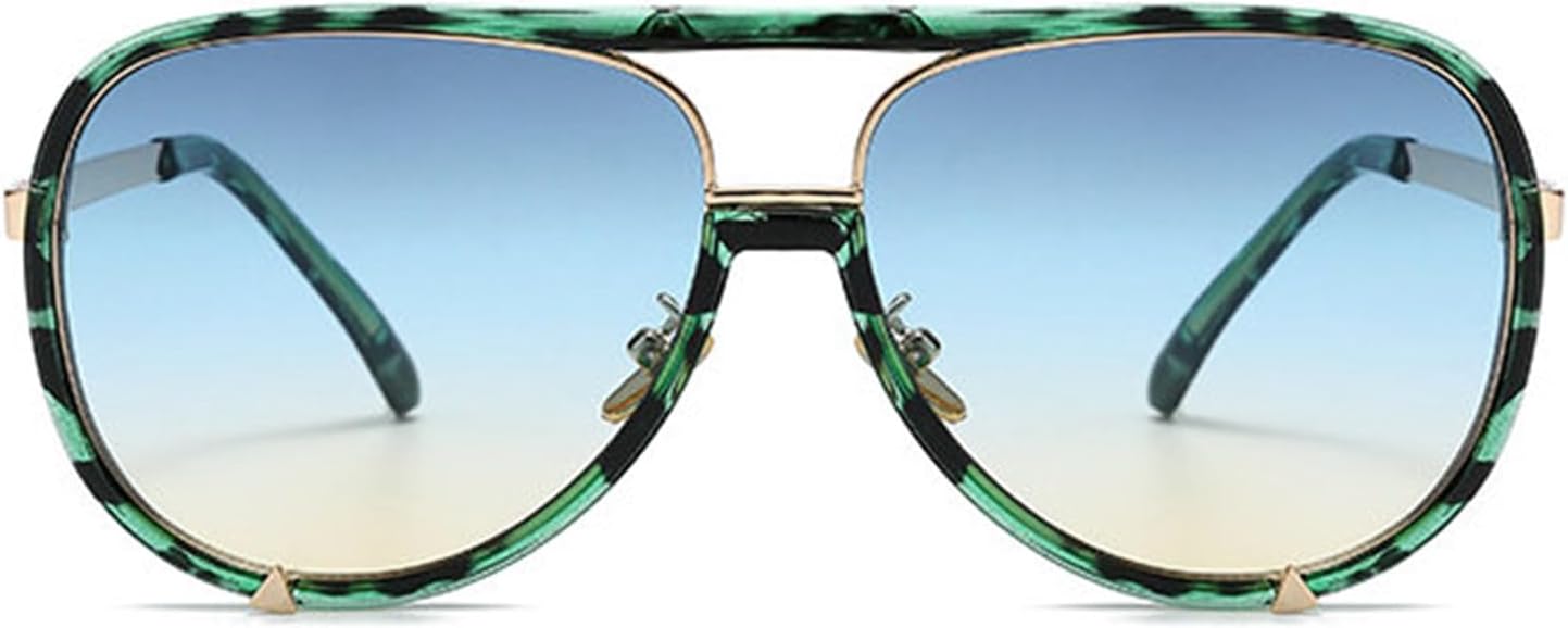 

Солнцезащитные очки-пилот большого размера «Хелена» для женщин и мужчин, популярные в стиле 70-х, с заклепками, женские, с двойной перемычкой, солнцезащитные очки UV400 helena, C2