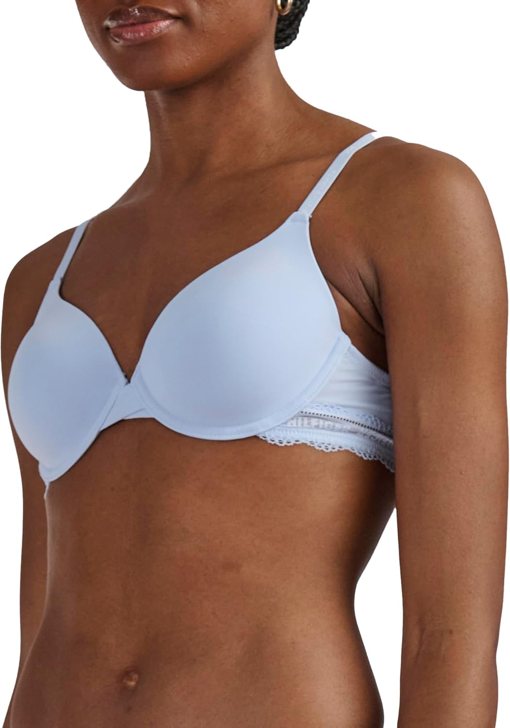 Женский бюстгальтер-майка Tommy Hilfiger с кружевной отделкой и микрофиброй, Sweet Blue — фото 2