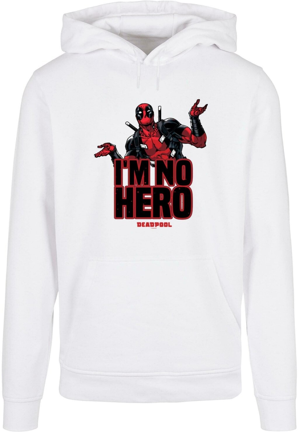 

Толстовка с капюшоном DEADPOOL I AM NO HERO ABSOLUTE CULT, белый