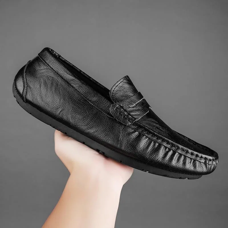 Лоферы мужские, Loafers for Men Round Toe Penny Loafer Shoe Comfortable Flat Heel Lightweight Fashion Slip-on, черный SayfuR — фото 2