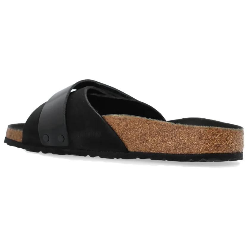 Birkenstock Оита противоскользящие износостойкие шлепанцы женские черные узкие, цвет Black — фото 2