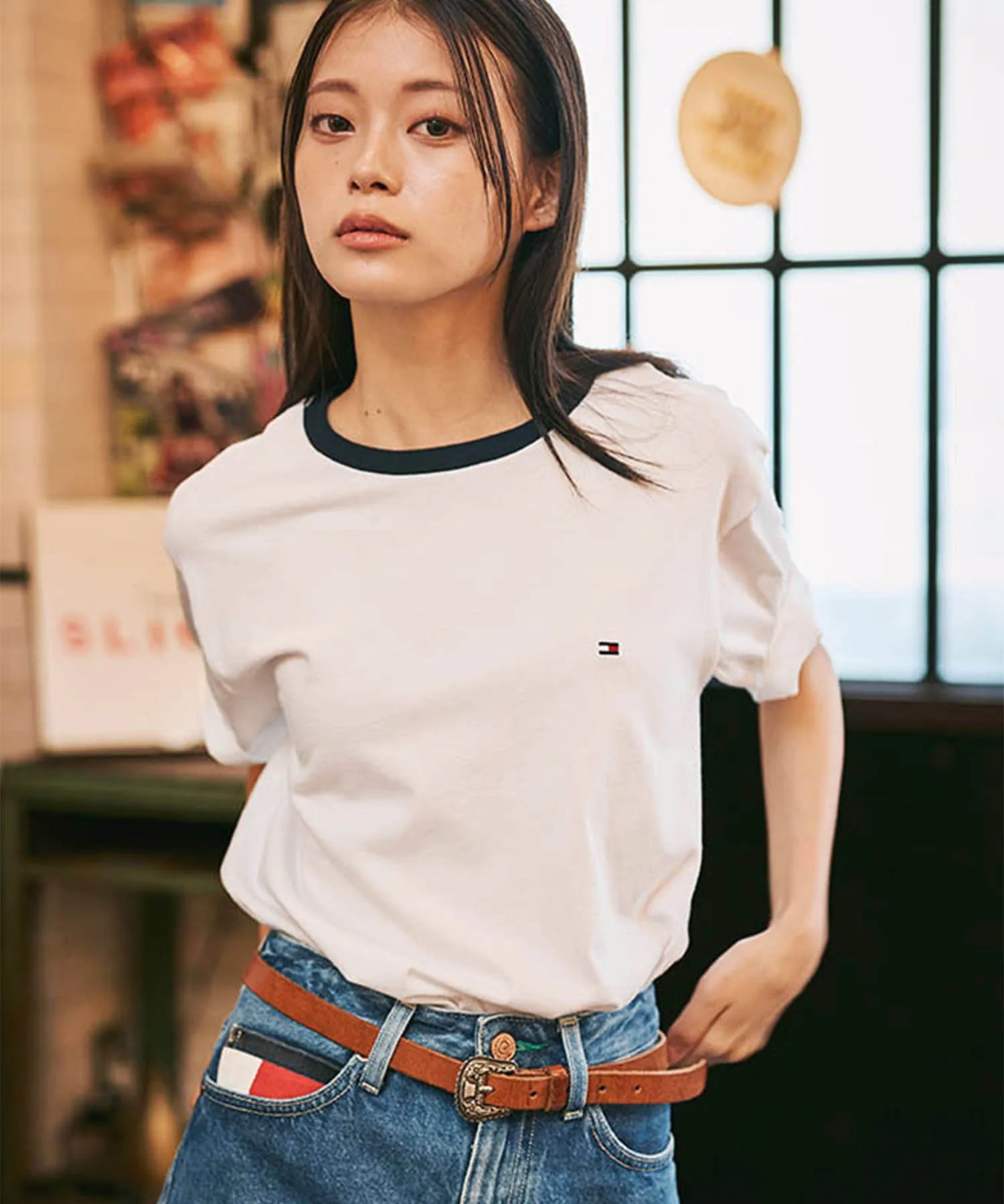 Унисекс футболка Tommy Hilfiger 80S с логотипом и принтом белая