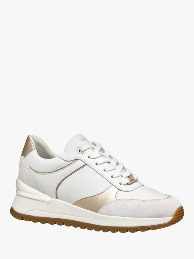 Кожаные кроссовки desya Geox, цвет White/Light Gold — фото 3