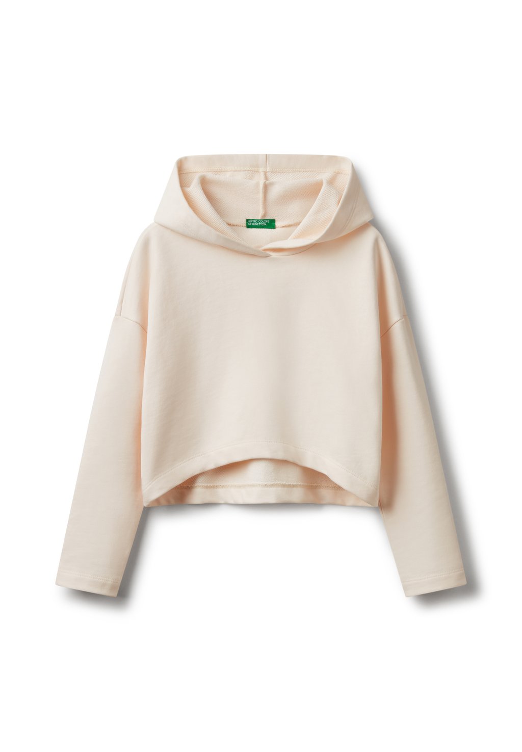 

Толстовка WITH ROUNDED BOTTOM con cappuccio United Colors of Benetton, слоновая кость