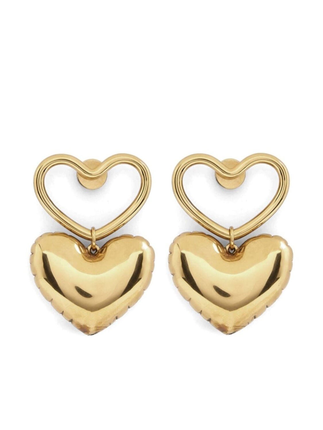 

Серьги-подвески в форме сердца Nina Ricci, золотой