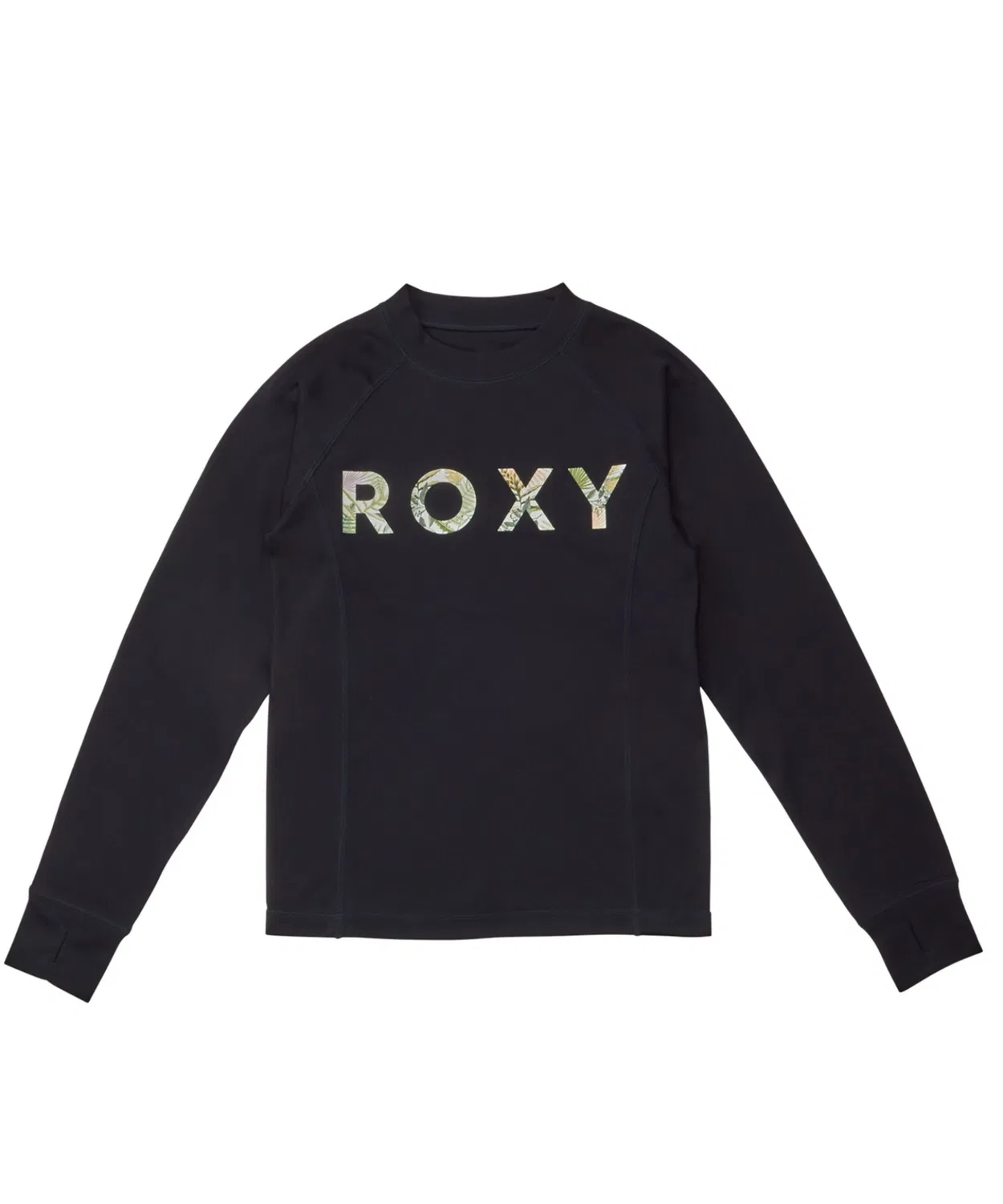 Детская рашгард ROXY MINI SIMPLY BOTANICA с длинным рукавом, черный