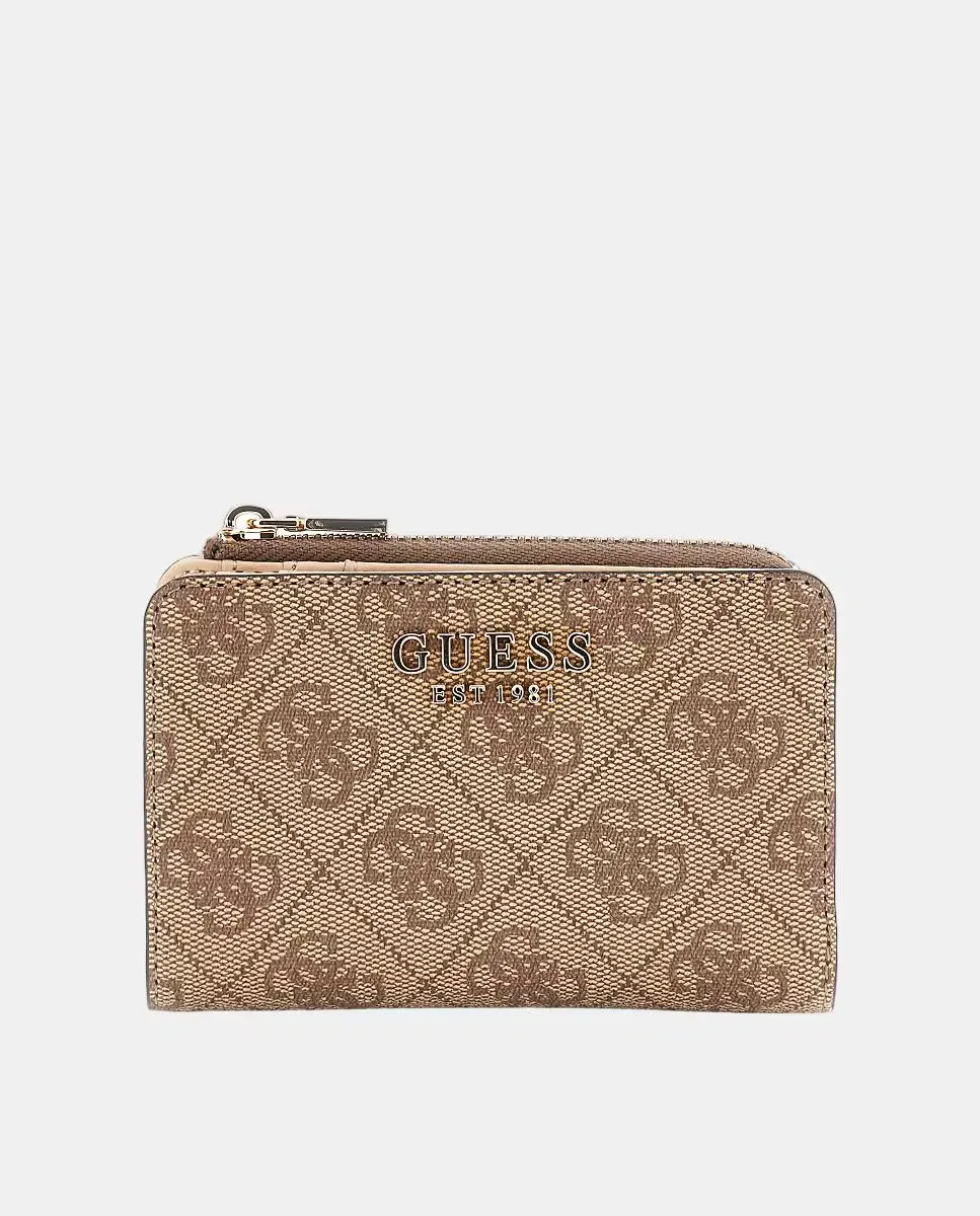 

Кошелек для карт и монет с молнией и магнитной застежкой Guess, белый