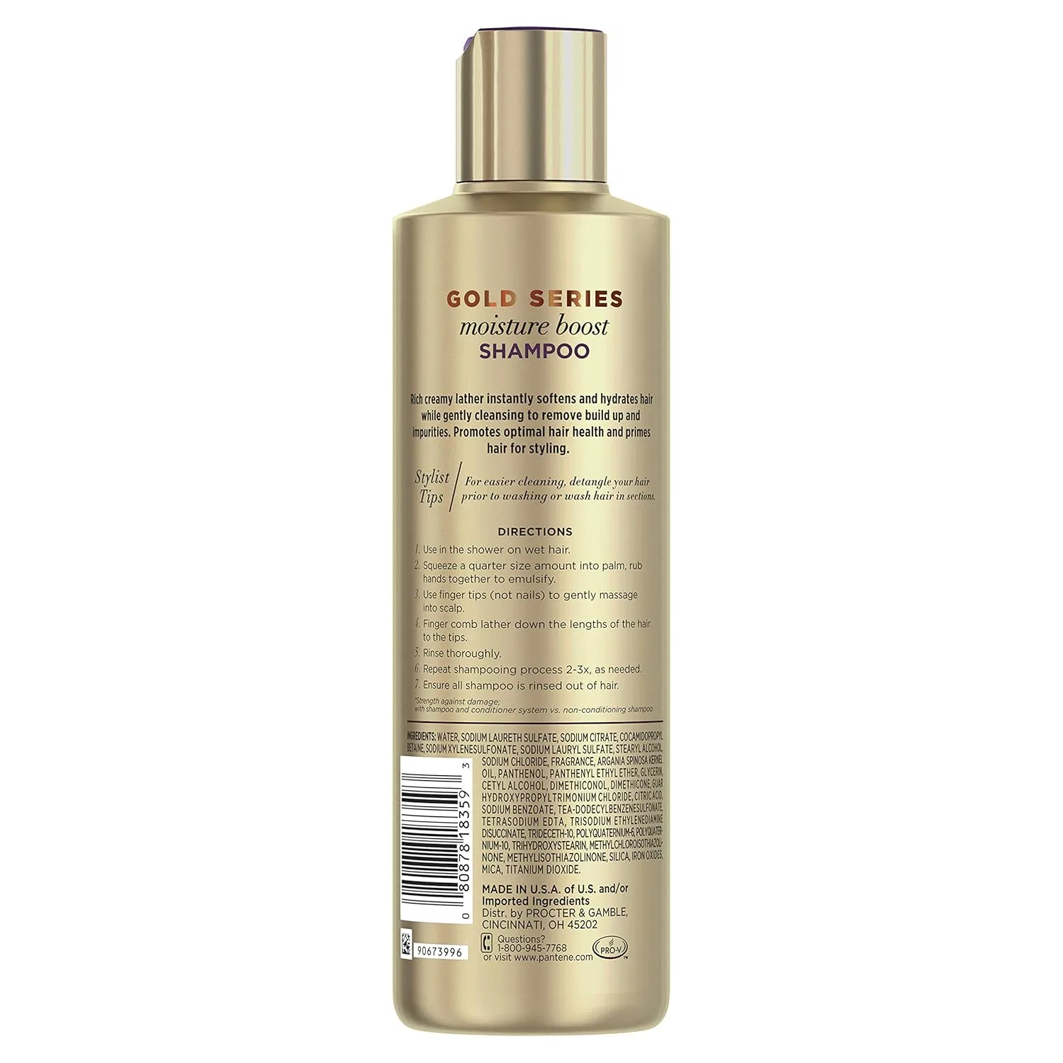 Шампунь Boost Moisture Gold Series от Pantene ProV, 250 мл Pantene, Moisturising Shampoo. — фото 2