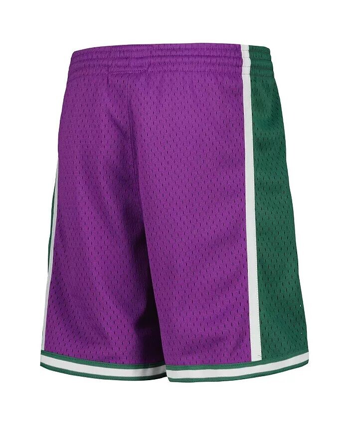 Большие мальчики и девочки Фиолетовые шорты Milwaukee Bucks Hardwood Classics Swingman Mitchell & Ness — фото 3