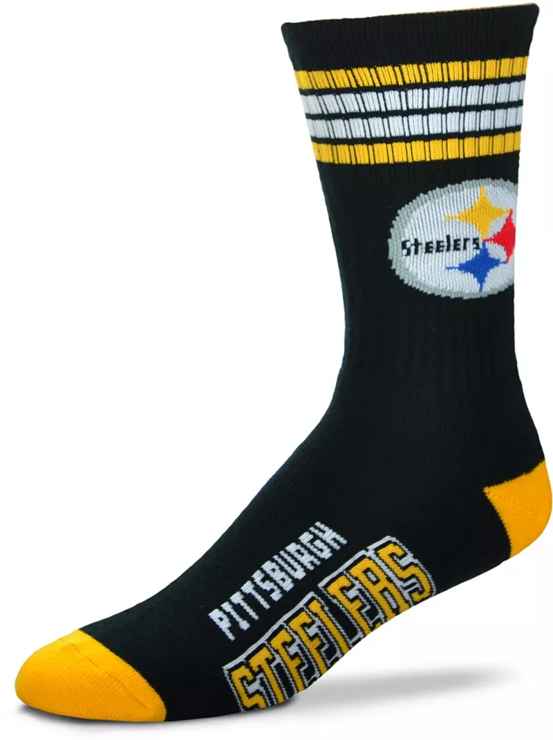 

Носки Deuce с 4 полосками для босых ног Pittsburgh Steelers For Bare Feet