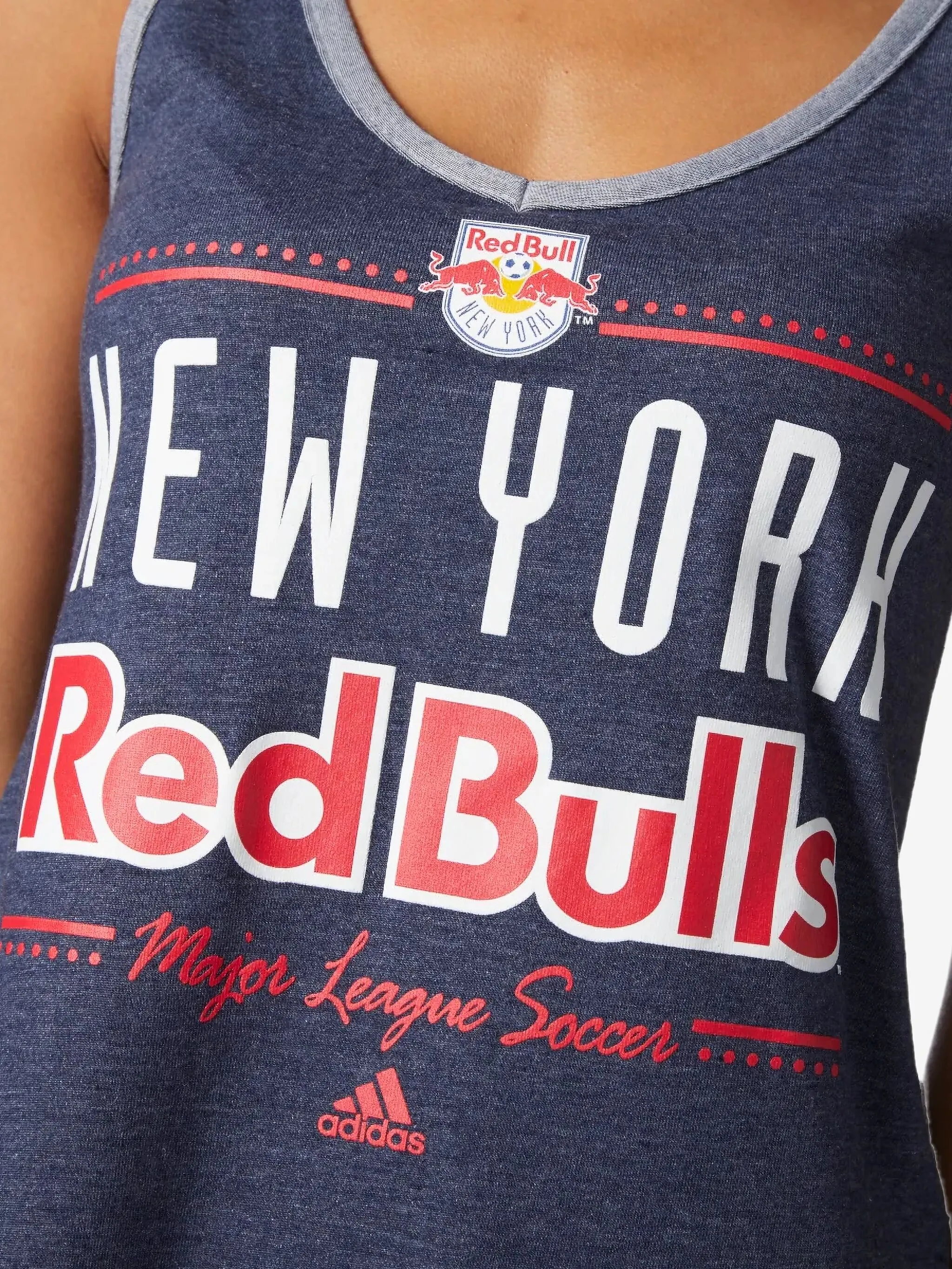 Топ из коллаборации с New York Bulls Adidas, синий — фото 2