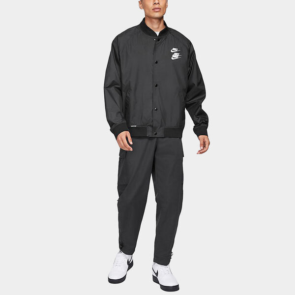 Спортивные штаны Nike Printing Woven Sports Long Pants Black, черный — фото 3