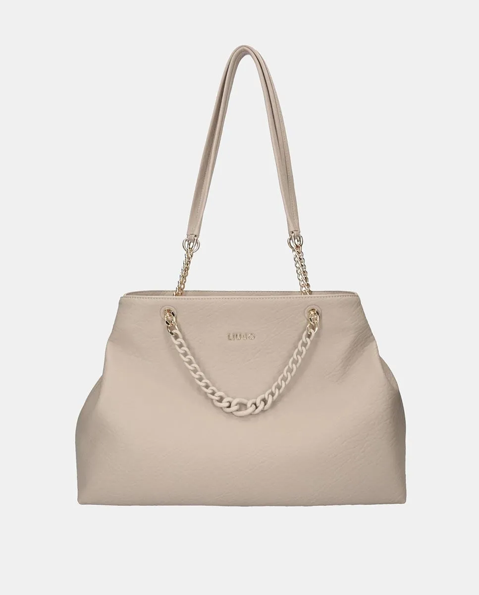 

Сумка-шоппер с соответствующей цепочкой LIUJO, серо-коричневый